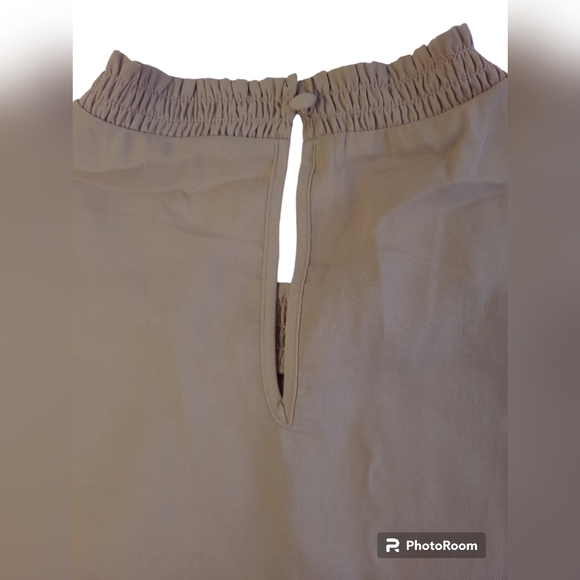 Goodthreads Women Georgette Smocked-Front Ruffle Sleeveless Brown Shirt Size XL - Picture 11 of 11